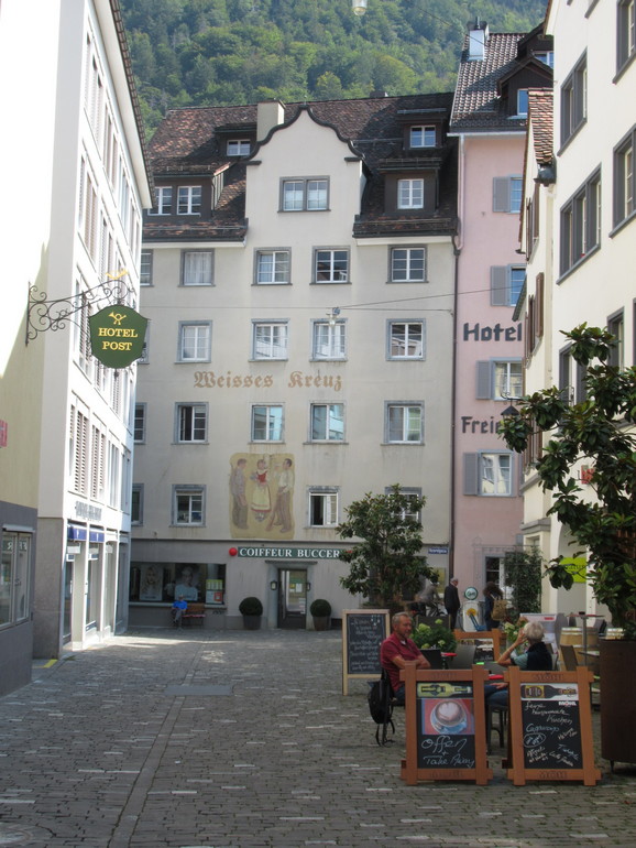 Gezellige straat in Chur